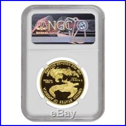 2014 W 1 oz $50 Proof Gold American Eagle NGC PF 69 UCAM Mint Error Obv Struck