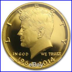 2014-W 3/4 oz Gold Kennedy 1/2 Dollar PF-70 NGC (ER) (JFK label) SKU #85466