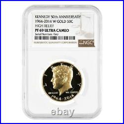 2014-W 3/4 oz Gold Kennedy Half Dollar Proof High Relief NGC PF 69 UCAM