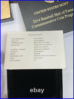 2014 W $5 Baseball Hall of Fame NGC MS 70