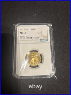 2015 1/4 oz $10 Gold Eagle NGC MS69