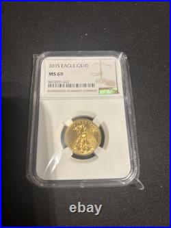 2015 1/4 oz $10 Gold Eagle NGC MS69