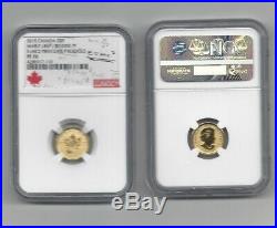 2015 $5 Canada Reverse PF Maple Leaf 1/10 OZ Gold Coin (PF70) NGC