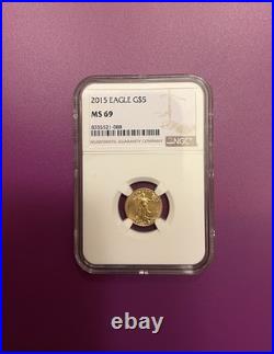 2015 Gold Eagle G$5 1/10 oz MS69 NGC #8355521-088