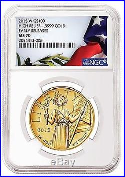 2015 High Relief American Liberty Gold MS-70 NGC (Early Releases) SKU #91820