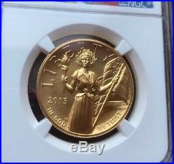 2015-W $100 American Liberty High Relief 1 oz Gold Coin. MS69 NGC