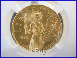 2015-W $100 American Liberty High Relief Gold. 9999 NGC Certified MS70 FREE S/H