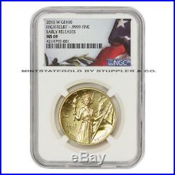 2015-W $100 High Relief Liberty NGC MS69 Early Releases Gold Bullion coin ER