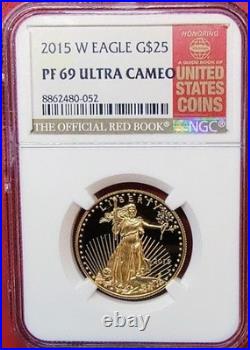 2015 W 1/2 oz Proof American Gold Eagle PR69 Ultra Cameo