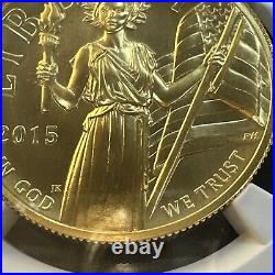 2015 W 1 Oz GOLD $100 American Liberty High Relief Coin NGC MS70 Early Releases