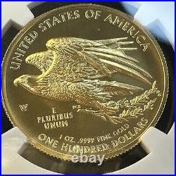 2015 W 1 Oz GOLD $100 American Liberty High Relief Coin NGC MS70 Early Releases