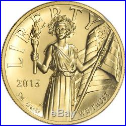 2015-W American Liberty Gold High Relief 1 oz $100 NGC MS70 Early Releases USMA
