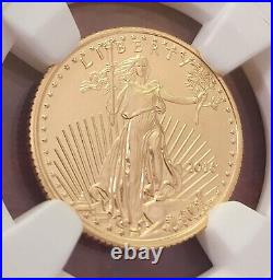 2016 American Gold Eagle $5 1/10 Gold Ngc Ms70 Eagle 30th Anniversary