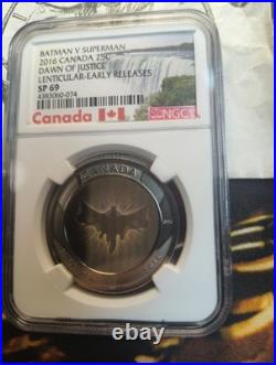 2016 Canada Batman v Superman 25C Dawn of Justice NGC SP69 E-138