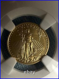 2016 Eagle G$5 Ngc Ms 69 USA American Gold Eagle Coin! 1/10 Ounce Of. 917 Pure