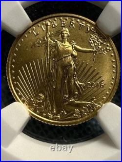 2016 Eagle G$5 Ngc Ms 69 USA American Gold Eagle Coin! 1/10 Ounce Of. 917 Pure