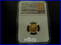 2016 W 10c Gold Mercury Dime SP 70 Early Release