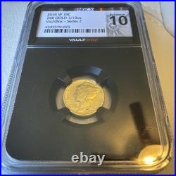 2016 W Gold 10C 1/10th oz NGC Mercury Dime Vaultbox Series 2