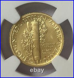 2016-W Gold 24k Mercury 1/10 oz. 10 Cents Early Releases NGC SP70