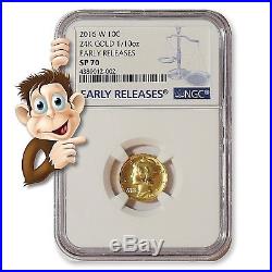2016-W Gold Mercury Dime - Perfect NGC SP70 - Early Releases