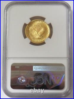 2016 W Gold Standing Liberty Quarter 1/4 Oz Centennial Anniversary Ngc Sp 69