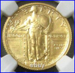 2016 W Gold Standing Liberty Quarter 25c Centennial 1/4 Oz Slq Ngc Sp70
