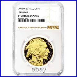 2016-W Proof $50 American Gold Buffalo 1 oz NGC PF70UC Brown Label