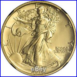 2016-W US Gold Walking Liberty Half 1/2 oz 50C NGC SP70 Early Releases Moy Black