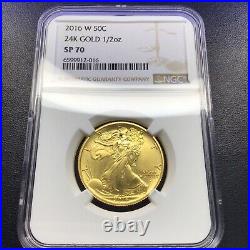 2016-W Walking Liberty Half Gold NGC SP70 FLAWLESS SEE VIDEO