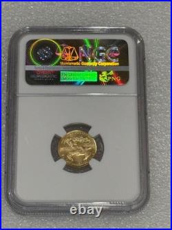 2017 $5 Gold Eagle 1/10 oz Fine Gold Coin NGC MS 70 ER Miley Busiek Signature