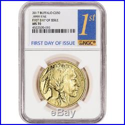 2017 American Gold Buffalo (1 oz) $50 NGC MS70 First Day of Issue 1st Label