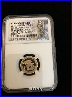 2017 Half Sovereign gold coin PROOF NGC PF69 ULTRA CAMEO -SPECIAL 200TH ANN