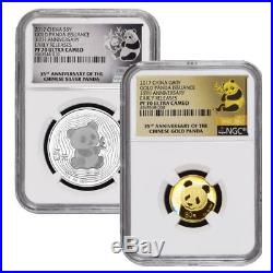 2017 NGC PF-70 35th Anniversary Chinese Panda Gold and Silver Proof Set