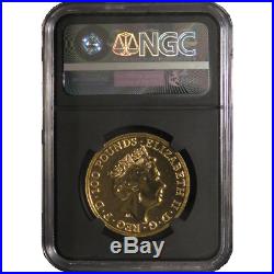 2017 UK 100 Pound 1 oz Gold Queen's Beast The Dragon NGC MS70 FDI London Label R