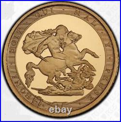 2017 UK Great Britain Pistrucci Gold Proof 1/4 Sovereign. NGC PF 70 TOP POP