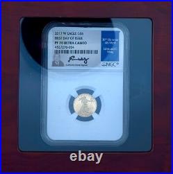 2017-W $5 American Gold Eagle NGC PF 70 FDI SIGNED BY ED MOY