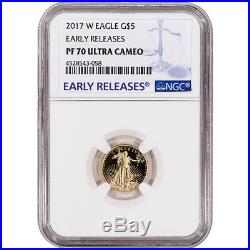 2017-W American Gold Eagle Proof (1/10 oz) $5 NGC PF70 UCAM Early Releases