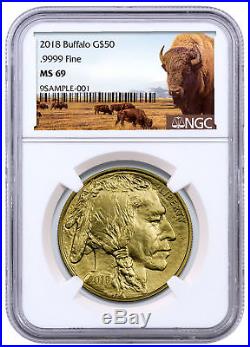 2018 1 oz Gold Buffalo $50 Coin NGC MS69 Buffalo Label SKU50660