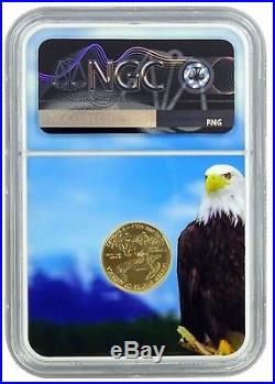2018 $5 American Gold Eagle NGC MS70 First Day Issue Eagle Core
