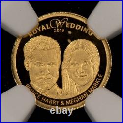 2018 Cook Is. $5 1/100 oz Gold Royal Wedding Prince Harry NGC PF 70 UC G5890
