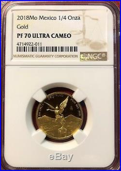 2018 Mexico 5-Coin Gold Libertad Set NGC PF-70 with Box & COA