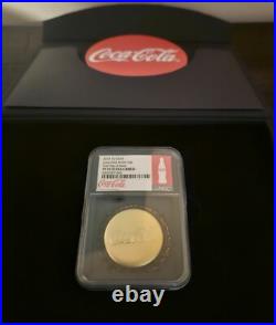 2018 NGC 1oz 24k Gold Coca Cola $50 Proof70 First Day Of Issue Mintage Only 250