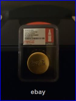 2018 NGC 1oz 24k Gold Coca Cola $50 Proof70 First Day Of Issue Mintage Only 250