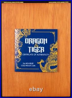 2018 P 2 oz Australia Proof Gold $200 Tiger & Dragon High Relief NGC PF70