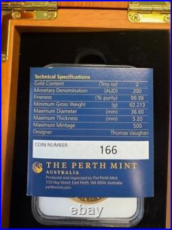 2018 P 2 oz Australia Proof Gold $200 Tiger & Dragon High Relief NGC PF70