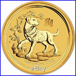 2018 P Australia Gold Lunar Dog (1 oz) $100 NGC MS70 First Day of Issue
