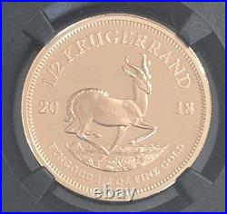 2018 South Africa Gold 1/2 oz Proof Krugerrand Coin NGC PF 70 UC Hand Signed
