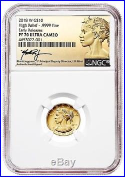 2018-W $10 Gold American Liberty High Relief NGC PF70 Early Release JEPPSON