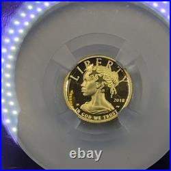 2018 W $10 High Relief Gold. 9999 Proof PF70 Ultra Cameo NGC Coin
