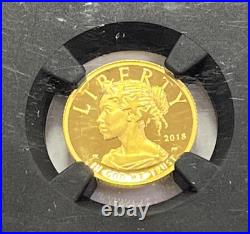 2018 W 1/10 oz Gold American Liberty proof PF 69 UCAM John Mercanti signd